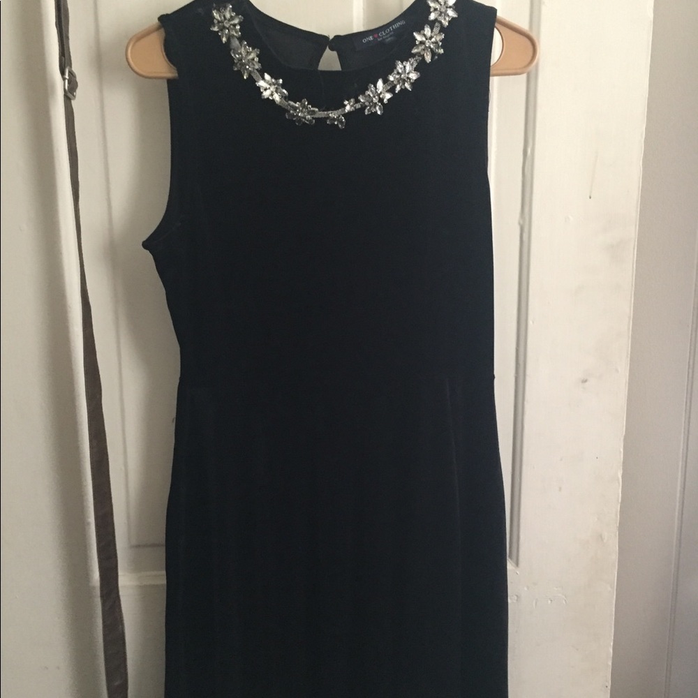 Black velvet dress